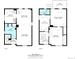 Two-story floor plan featuring a kitchen, dining area, living room, bath, and primary bedroom at 2410 W 36Th Ave, Denver, CO 80211