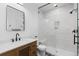 Clean basement bathroom with a large walk-in shower at 8006 S Settlers Dr, Morrison, CO 80465