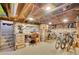 Spacious unfinished basement featuring exposed beams, with storage space, ready to be customized to your needs at 1726 N Lafayette St, Denver, CO 80218