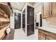 Well-organized mudroom with built-in storage and a convenient bench at 8280 Bannock Dr, Larkspur, CO 80118