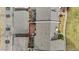 Aerial view of patios and backyard outdoor living spaces at 2925 S Vaughn Way, Aurora, CO 80014