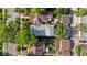 Aerial view showcases a home with solar panels, lush backyard, and well-maintained landscaping at 1260 S Emerson St, Denver, CO 80210