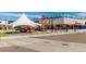 Stanley Aviation building featuring Stanley Marketplace, patio seating, and parking at 1711 Spruce St, Denver, CO 80220