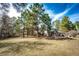 Large yard with mature trees, showcasing outdoor living and natural surroundings at 36635 View Ridge Dr, Elizabeth, CO 80107