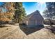 Two-car garage featuring two doors and a large yard at 36635 View Ridge Dr, Elizabeth, CO 80107