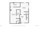 Floor plan displaying basement layout, including workout area, laundry room, closet, bathroom and bedroom at 1300 Cherry St, Denver, CO 80220