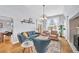 Comfortable living room with stylish furniture and lots of light for relaxing and entertaining at 1300 Cherry St, Denver, CO 80220