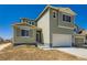 Charming two-story home with white garage door and neutral siding, with a lawn under construction at 4114 Estrella St, Brighton, CO 80601
