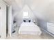 Charming bedroom featuring a skylight, cozy carpet, and a serene color scheme at 4729 W 32Nd Ave, Denver, CO 80212