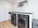 Well-equipped laundry room featuring modern washer and dryer units at 4729 W 32Nd Ave, Denver, CO 80212