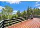 Lovely deck with a mountain view, perfect for relaxing or entertaining at 11222 Conifer Mountain Rd, Conifer, CO 80433