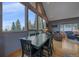 Bright dining room with scenic views and hardwood floors at 11222 Conifer Mountain Rd, Conifer, CO 80433