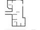 A layout of the basement including a storage area, bathroom, and basement living area at 5185 E Weaver Dr, Centennial, CO 80121