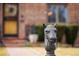 Close-up of charming horse head hitching post on the walkway to the beautiful brick home at 945 Niagara St, Denver, CO 80220