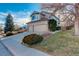 Charming two-story home featuring a two-car garage, landscaped front yard, and inviting curb appeal at 9365 Erminedale Dr, Lone Tree, CO 80124
