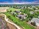 Beautiful aerial view of backyard landscaping in home backing to open space and walking trail at 14075 Willow Wood Ct, Broomfield, CO 80020