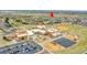 Aerial view showcasing the property's proximity to a school, playground, and recreational area at 12873 E 108Th Ave, Commerce City, CO 80022