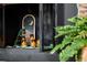 Close-up of a fireplace featuring decorative candles and a serene ambiance, adding warmth and character to the space at 1140 Magic Lamp Way # 4, Monument, CO 80132