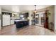 Bright kitchen features an island with stools and stylish decor at 1140 Magic Lamp Way # 4, Monument, CO 80132