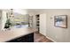 Living room with a kitchen island, and modern interior design at 1140 Magic Lamp Way # 4, Monument, CO 80132