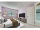 Charming bedroom with a large window, TV, and neutral décor creates a relaxing space at 5130 S Wenatchee St, Aurora, CO 80015