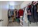 Spacious walk-in closet with ample shelving and hanging rods at 28418 E 8Th Pl, Watkins, CO 80137