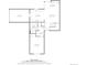 Detailed floor plan showcasing layout of first floor, including bedroom, kitchen, and garage at 1080 S Yampa St, Aurora, CO 80017