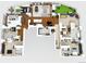 Detailed floor plan showcasing the layout of a luxurious home with multiple bedrooms, living areas, and a balcony at 1133 14Th St # 4150, Denver, CO 80202