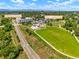 An aerial view of the property near RTD Knox Station and the recreational Paco Sanchez Park at 1023 Hooker St, Denver, CO 80204