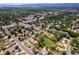 Overhead view showcasing the residential area, highlighting community layout and mountain views in the distance at 5573 S Huron St, Littleton, CO 80120