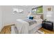 Cozy bedroom featuring bright windows, stylish rug, and chic decor at 5573 S Huron St, Littleton, CO 80120
