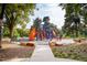 Modern playground in Jefferson Park with rubber surface at 2828 N Federal Blvd, Denver, CO 80211