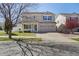 Well maintained two-story home with attached garage and landscaped front yard at 21642 E 55Th Ave, Denver, CO 80249