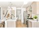 Contemporary kitchen boasting stainless steel appliances and white countertops at 3433 Lawrence St # 1, Denver, CO 80205