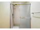 Modern shower stall with glass doors and sleek fixtures at 7221 S Brook Forest Rd, Evergreen, CO 80439