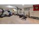 Finished basement with a home gym, including exercise equipment at 10399 Zenobia Ct, Westminster, CO 80031