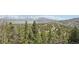 Expansive mountain views amidst lush greenery and mature trees, offering privacy and tranquility at 11390 Shimley Rd, Golden, CO 80403