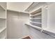 Walk-in closet featuring custom shelving and rods for optimal storage at 2741 Poplar Grove Pl, Castle Rock, CO 80109