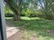 Spacious backyard with mature trees at 2815 S Dexter Way, Denver, CO 80222