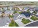 Aerial view of a home in a residential area with well-maintained lawns and landscaping at 3978 Aspen Hollow Ct, Castle Rock, CO 80104