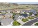Overhead shot of the neighborhood featuring beautiful homes and well-maintained landscaping with curb appeal at 3978 Aspen Hollow Ct, Castle Rock, CO 80104