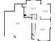 Main level floor plan showing the layout of the kitchen, living room, Gathering room and garage at 3978 Aspen Hollow Ct, Castle Rock, CO 80104