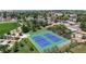 An aerial image of the property adjacent to tennis courts and a park, perfect for an active lifestyle at 235 N 12Th Ave, Brighton, CO 80601