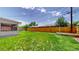 Spacious backyard with a well-maintained lawn and a tall wooden fence for privacy at 235 N 12Th Ave, Brighton, CO 80601