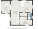 Detailed floor plan showing the layout of the foyer, living room, kitchen, bath, and room at 5672 Santa Clara Rd, Indian Hills, CO 80454