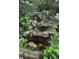Tranquil outdoor space with a small pond or water feature surrounded by lush greenery at 5672 Santa Clara Rd, Indian Hills, CO 80454