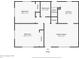 Floor plan showing two bedrooms, bathroom and Gathering room at 1104 Elmer Dr, Northglenn, CO 80233