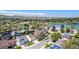 Breathtaking aerial view of a serene community near a lake with majestic mountains in the distance at 8281 Johnson St, Arvada, CO 80005