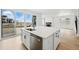 Modern kitchen island with white quartz countertops, stainless steel dishwasher, and an open concept at 17747 Prairie Peak Trl, Parker, CO 80134