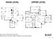 Main and upper levels floor plan for the residence at 2980 Craig Ct, Castle Rock, CO 80109